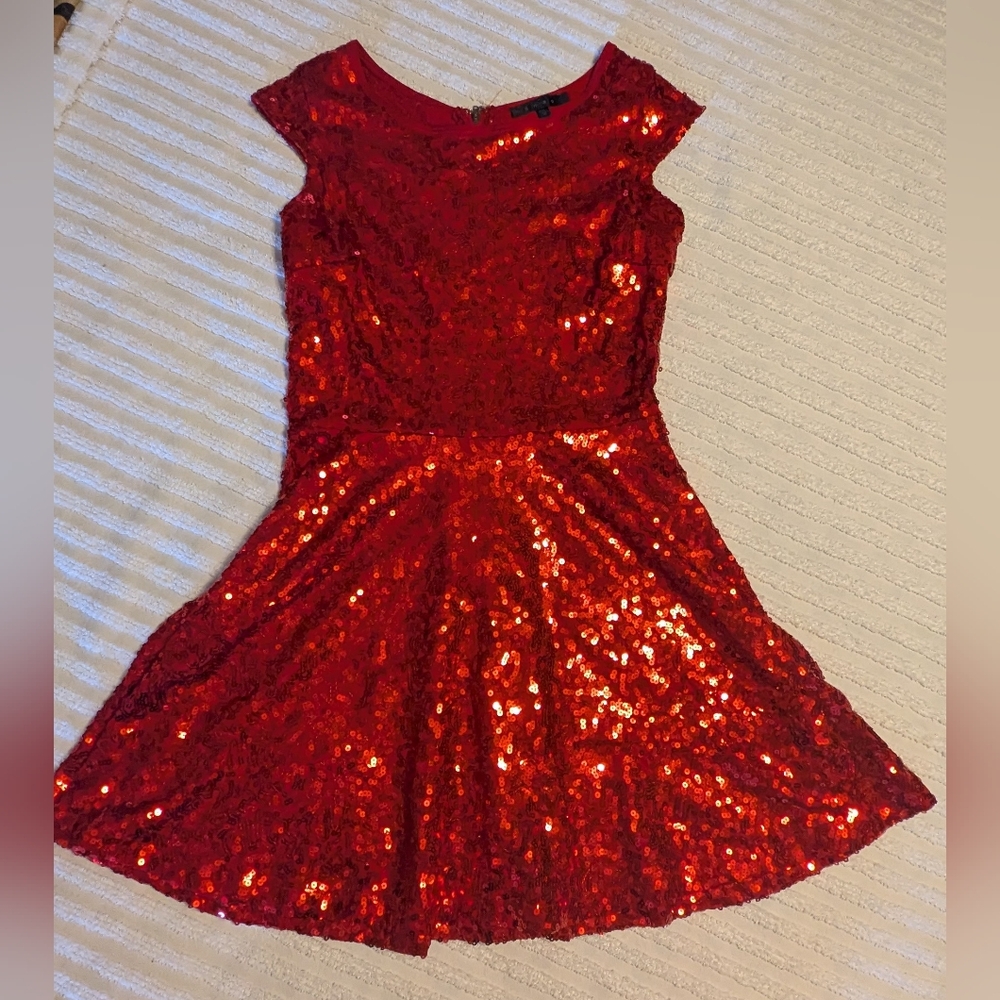 Red Sequin Dress